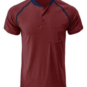 T-shirt respirant et décontracté à manches courtes avec poche pour hommes