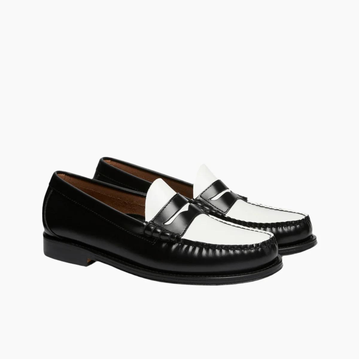 WEEJUN HERITAGE LARSON MOC PEN - Black & White Lthr – Image 2