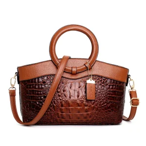 Sac à Main Femme Luxe Cuir Effet Croco