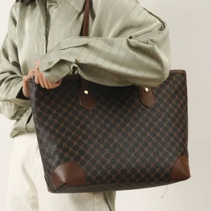 Sac fourre-tout à épaule motif géométrique