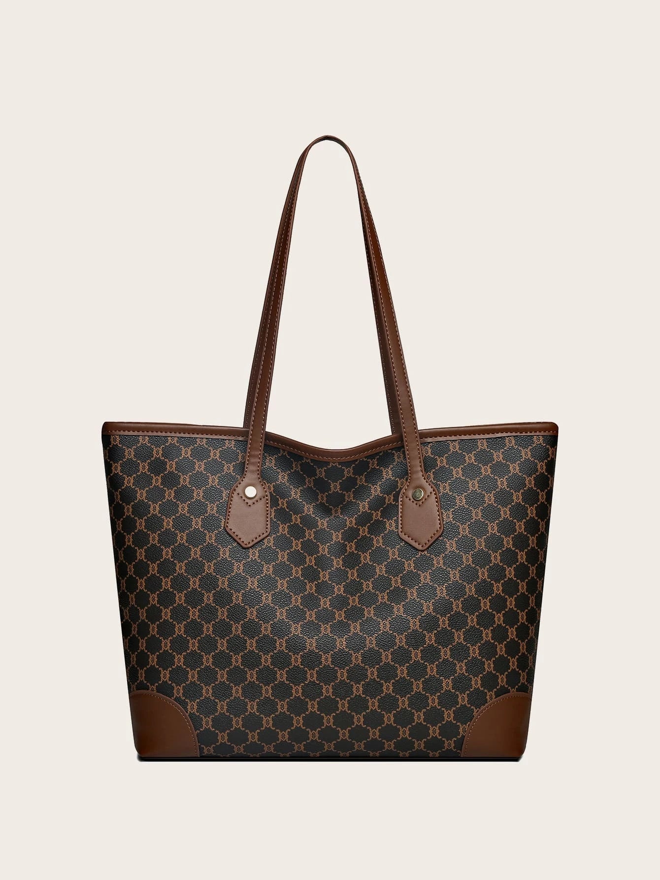 Sac fourre-tout à épaule motif géométrique – Image 7