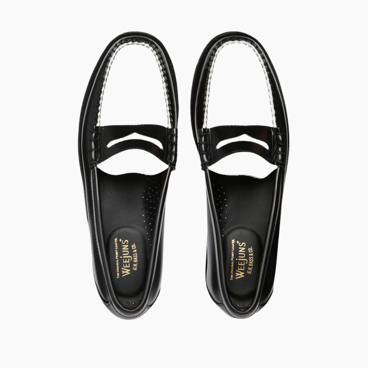 WEEJUN HERITAGE LARSON MOC PEN - Black & White Lthr – Image 4