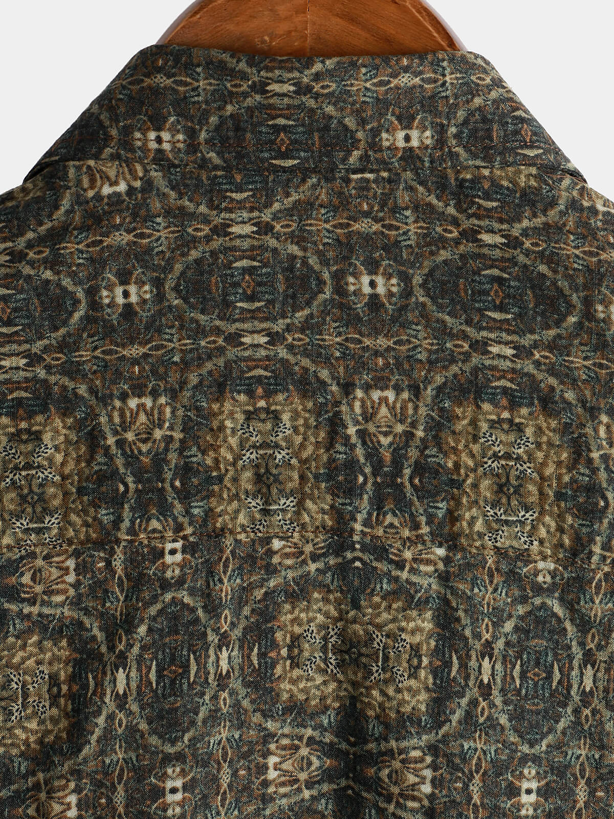 Chemise boutonnée rétro d'été à manches courtes en coton vintage pour hommes des années 70 – Image 6