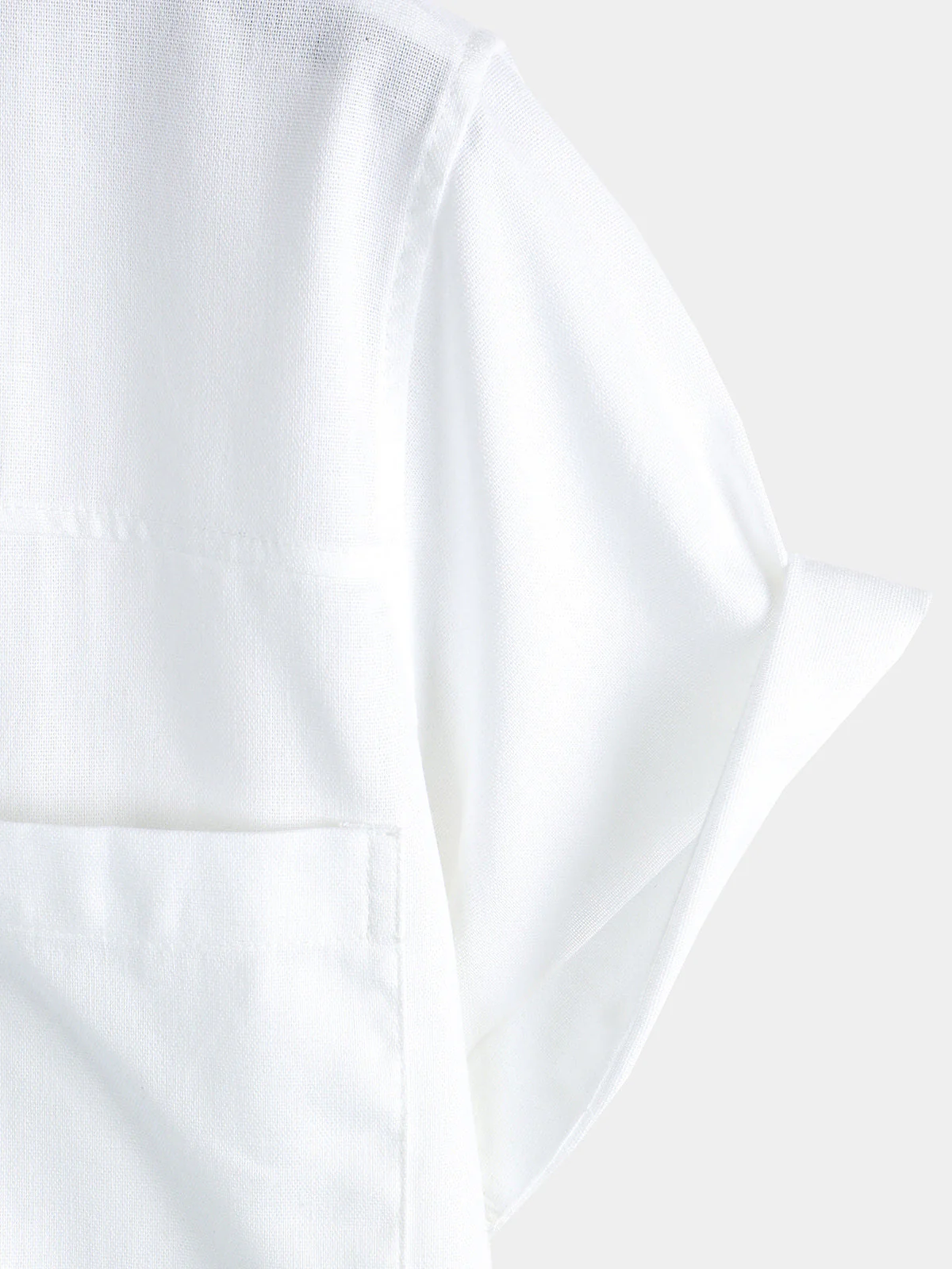 Chemise à manches courtes en coton et lin avec poches poitrine pour hommes – Image 5