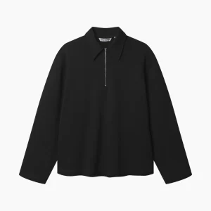 LIGHT ZIP TOP - BLACK