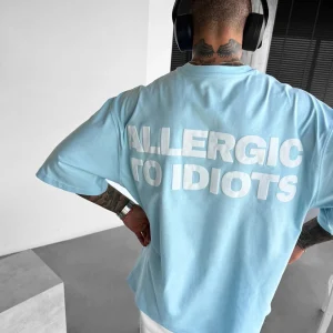 Oversize Statement T-shirt - Blue