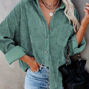 Brenda｜Chemise en velours côtelé vintage