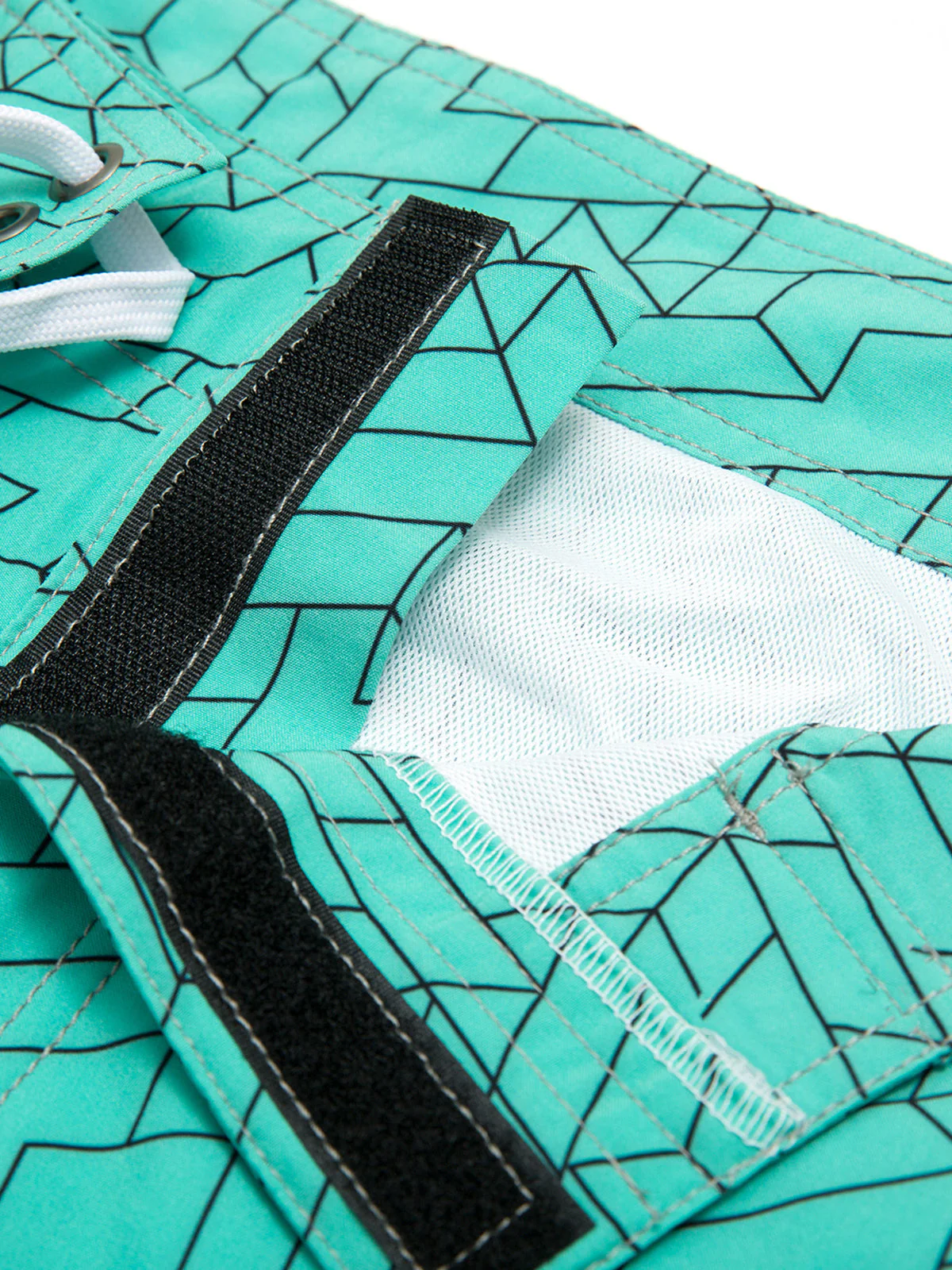 Short hawaïen décontracté à taille plate vert clair pour hommes – Image 5