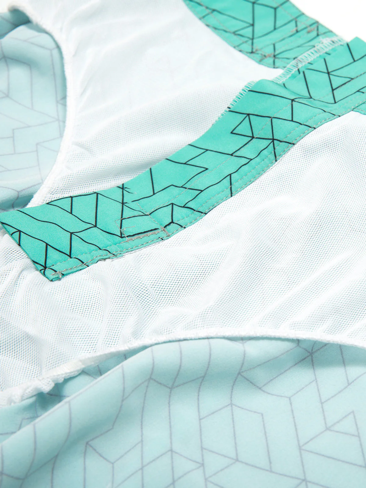 Short hawaïen décontracté à taille plate vert clair pour hommes – Image 6