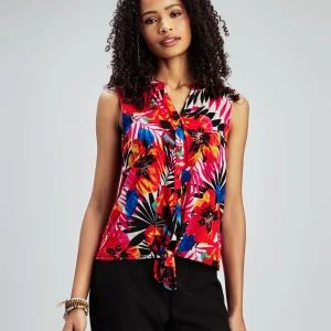 Blouse sans manches avec boutons