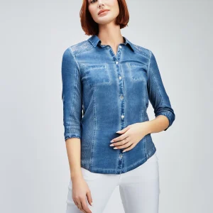 Blouse à manches 3/4 avec boutons