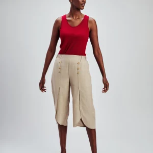 Capri large décontracté à enfiler