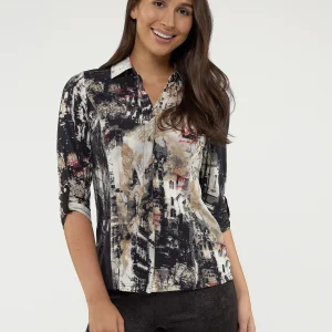 Blouse à manches 3/4 avec boutons