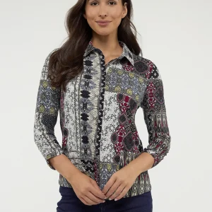 Blouse à manches 3/4 avec boutons