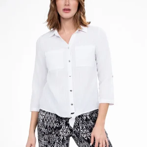 Blouse à manches 3/4 avec boutons