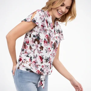 Blouse à manches courtes avec boutons