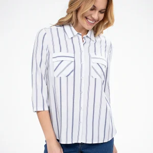 Blouse à manches 3/4 avec boutons