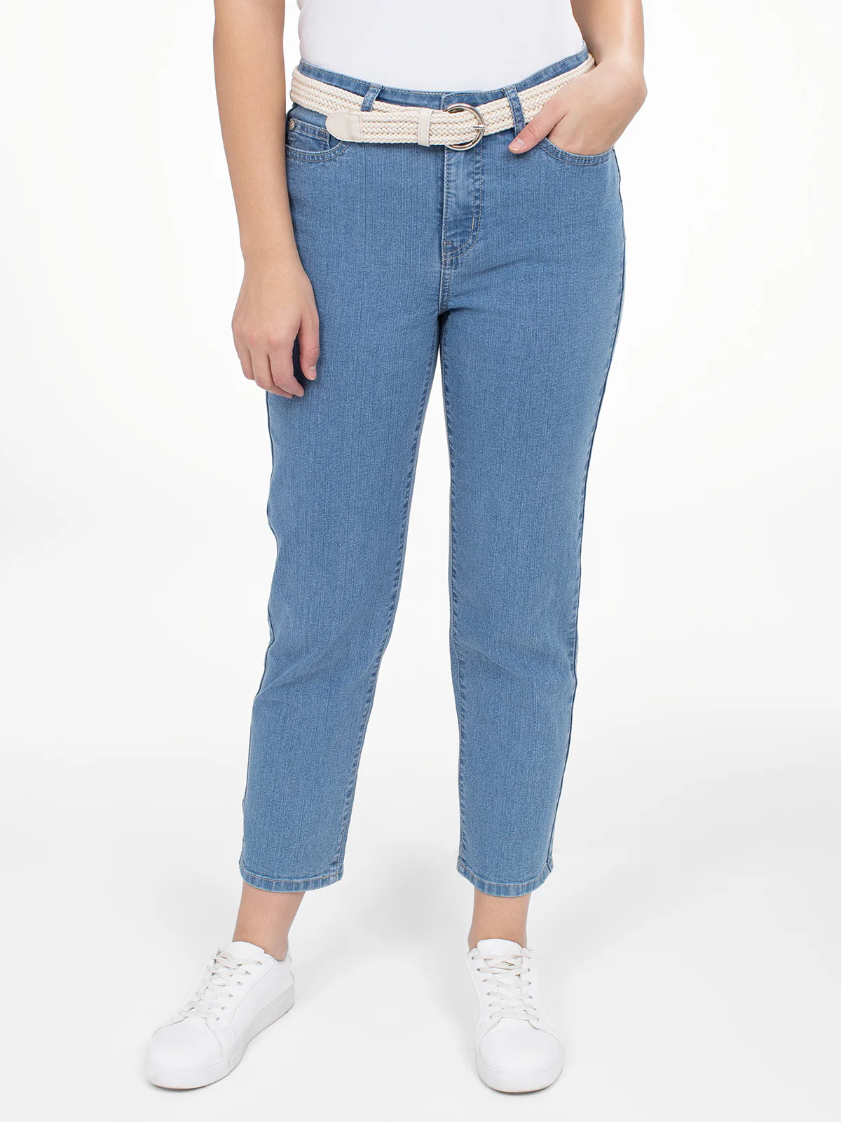 Jean droit semi-ajusté à la cheville – Image 4