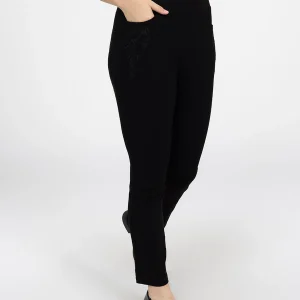 Pantalon droit semi-ajusté à enfiler - Petite