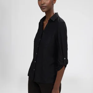 Blouse à manches 3/4 avec boutons