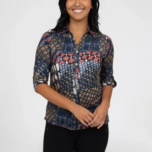 Blouse à manches 3/4 avec boutons