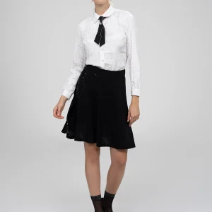 Jupe midi évasée en tricot
