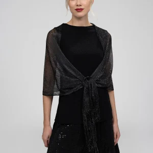 Châle en filet avec boucle