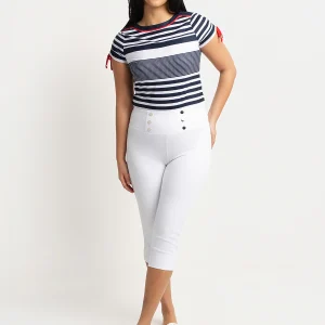 Capri à taille haute à enfiler