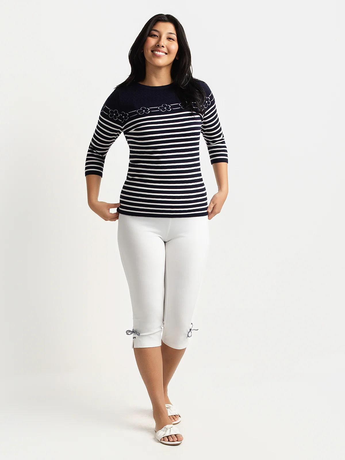 Capri à taille haute à enfiler