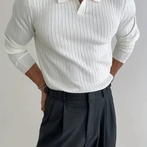 Alain|Pull en Tricot Ajusté