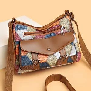 Sac à Bandoulière Femme Rétro Patchwork - Style Bohème Chic 2025