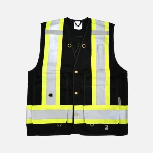 Gilet de sécurité – Multipoches haute visibilité noir