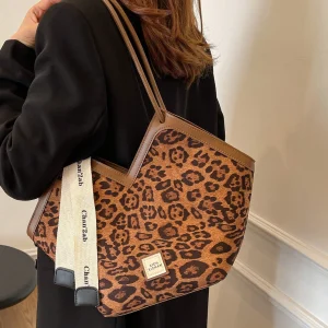 Sac fourre-tout élégant et rétro pour femmes