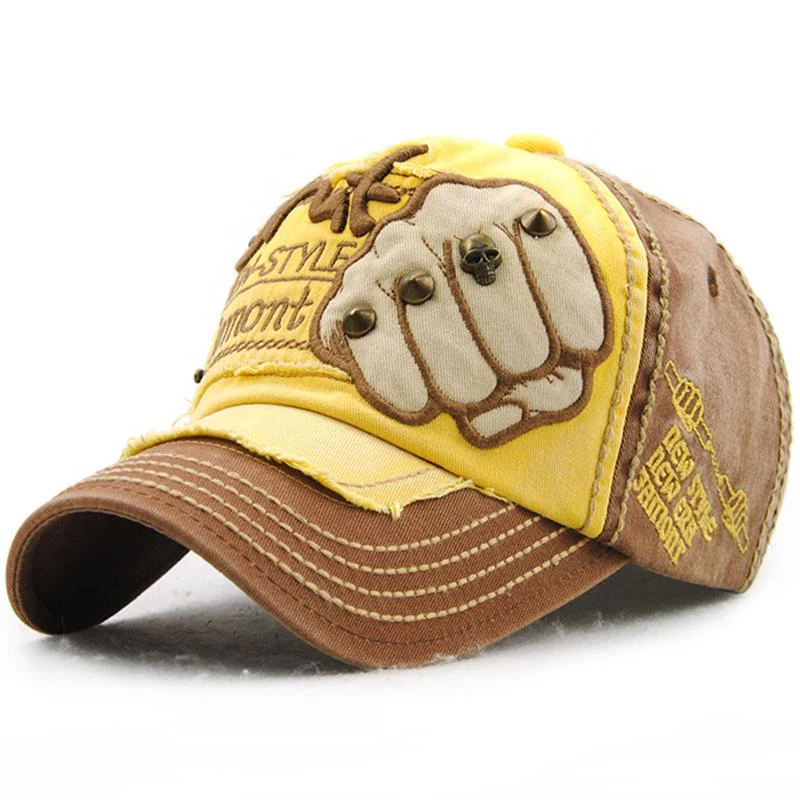 Casquette décontractée à motif de poing et lettre de mode pour hommes – Image 4