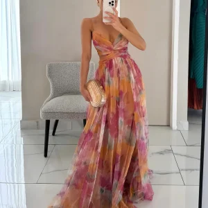 Camille | Robe Longue Élégante Femme Fleurie