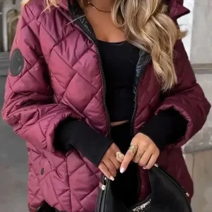 Sasha | Manteau Hiver Femme Matelassé Élégant avec Capuche