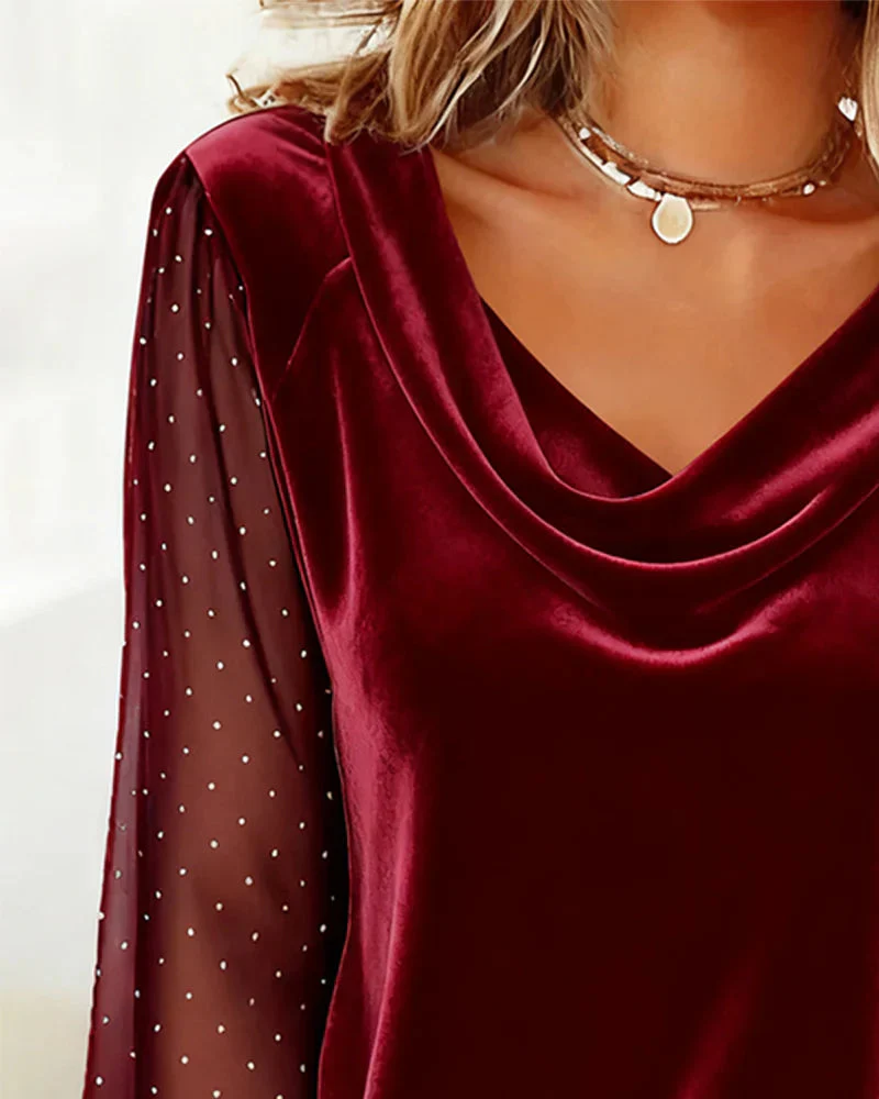 Amelia | Élégante Blouse Femme Chic avec Manches Semi-Transparentes – Image 6