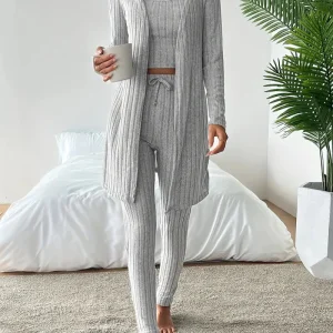 Colette | Ensemble Tailleur Femme Tricot Côtelé Élégant 3 Pièces