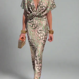 Clara | Robe Longue Élégante à Décolleté Croisé pour Femme