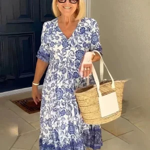 Ivy | Robe Midi Fluide Décontractée pour Femme