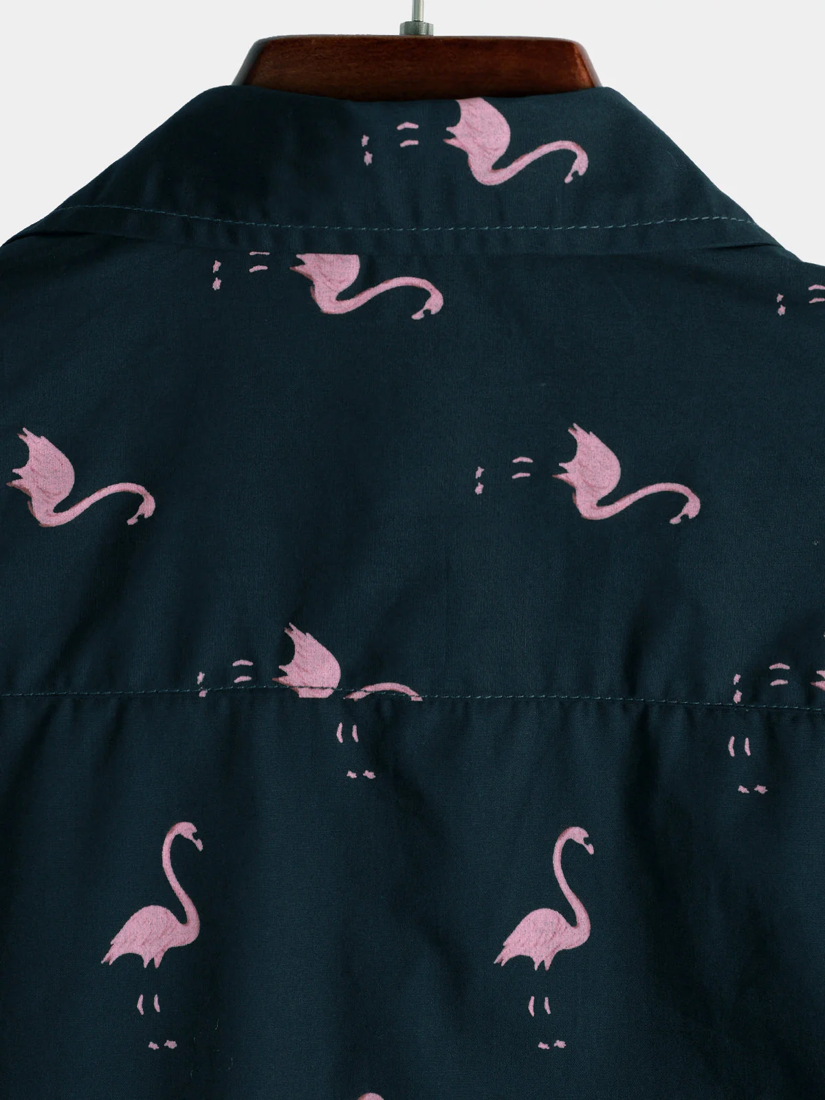 Chemise à manches courtes décontractée hawaïenne pour homme avec motif animal flamant rose – Image 6