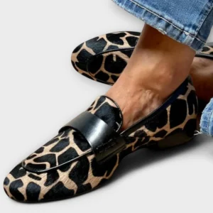 Léa | Mocassins Femmes Élégants en Imprimé Léopard Confortables