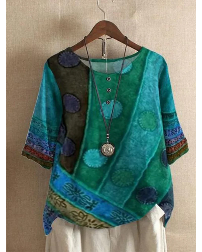 Célia | Top Boho Léger avec Design Artistique Unique pour Femmes – Image 2