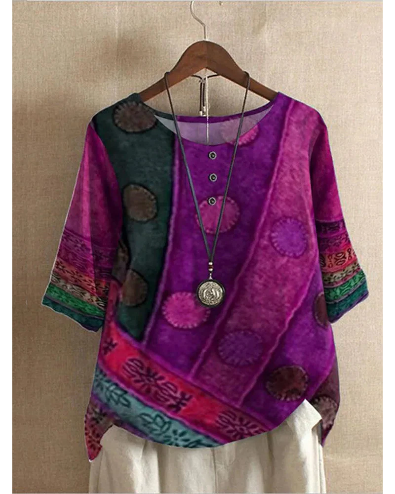 Célia | Top Boho Léger avec Design Artistique Unique pour Femmes – Image 4