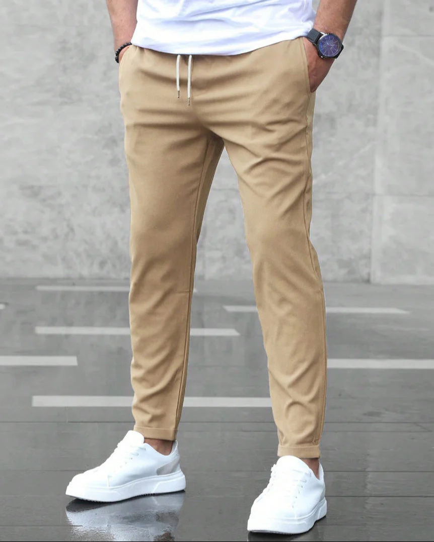 Léo | Pantalon Homme Slim Décontracté Élastique avec Cordon de Serrage – Image 4