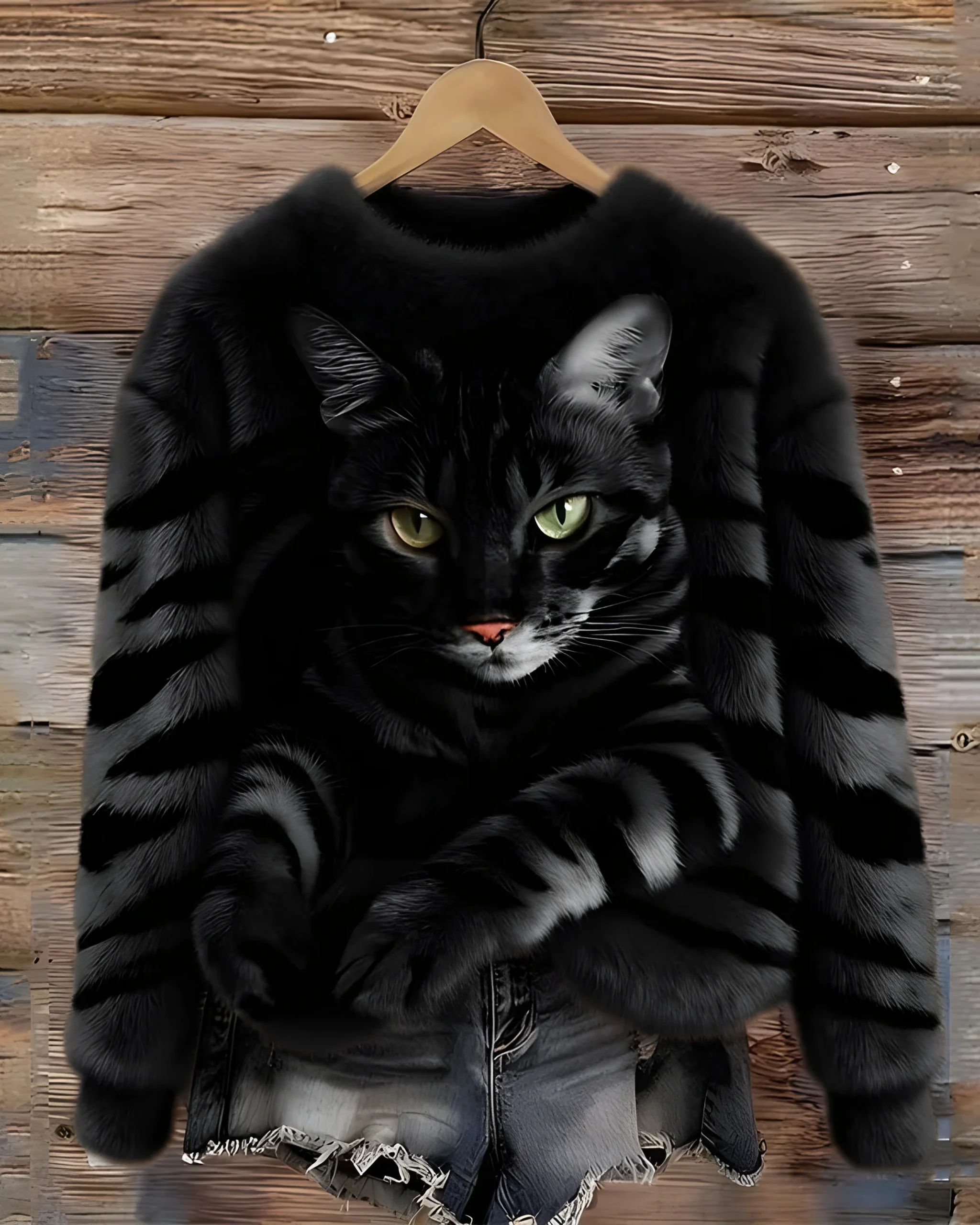 Charlie | Pull Chaud Imprimé Chat Confortable et Tendance – Image 3