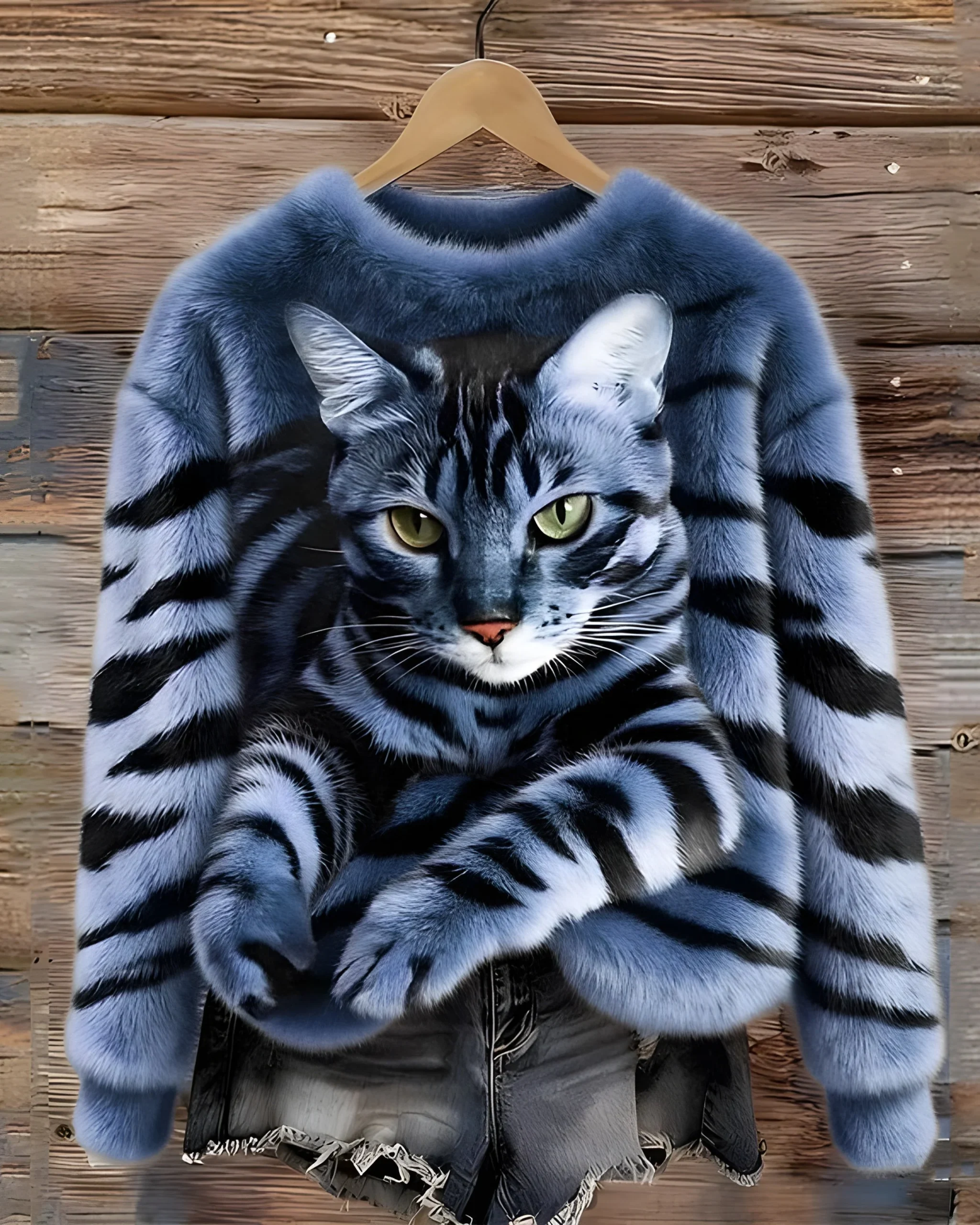 Charlie | Pull Chaud Imprimé Chat Confortable et Tendance – Image 4