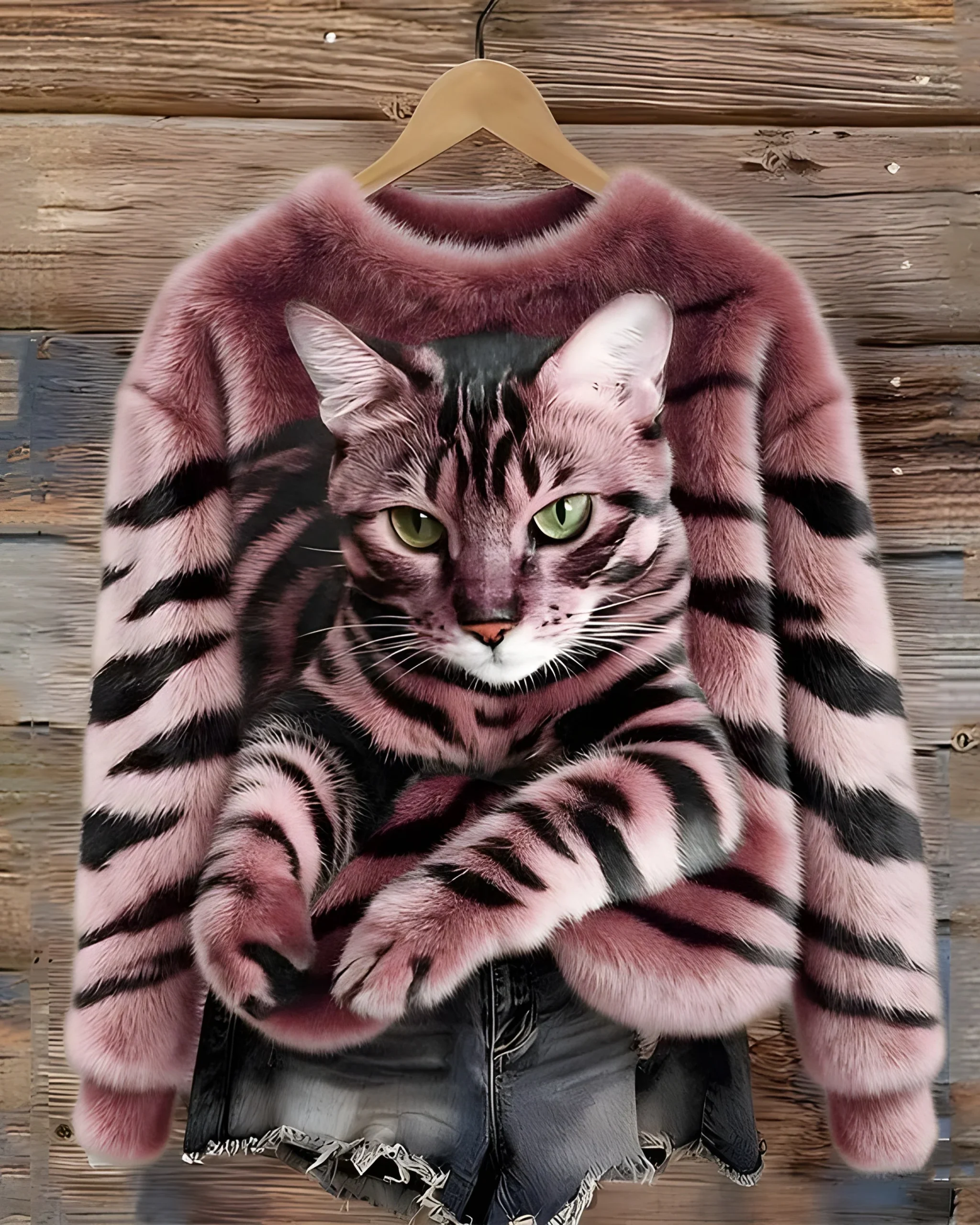 Charlie | Pull Chaud Imprimé Chat Confortable et Tendance – Image 5