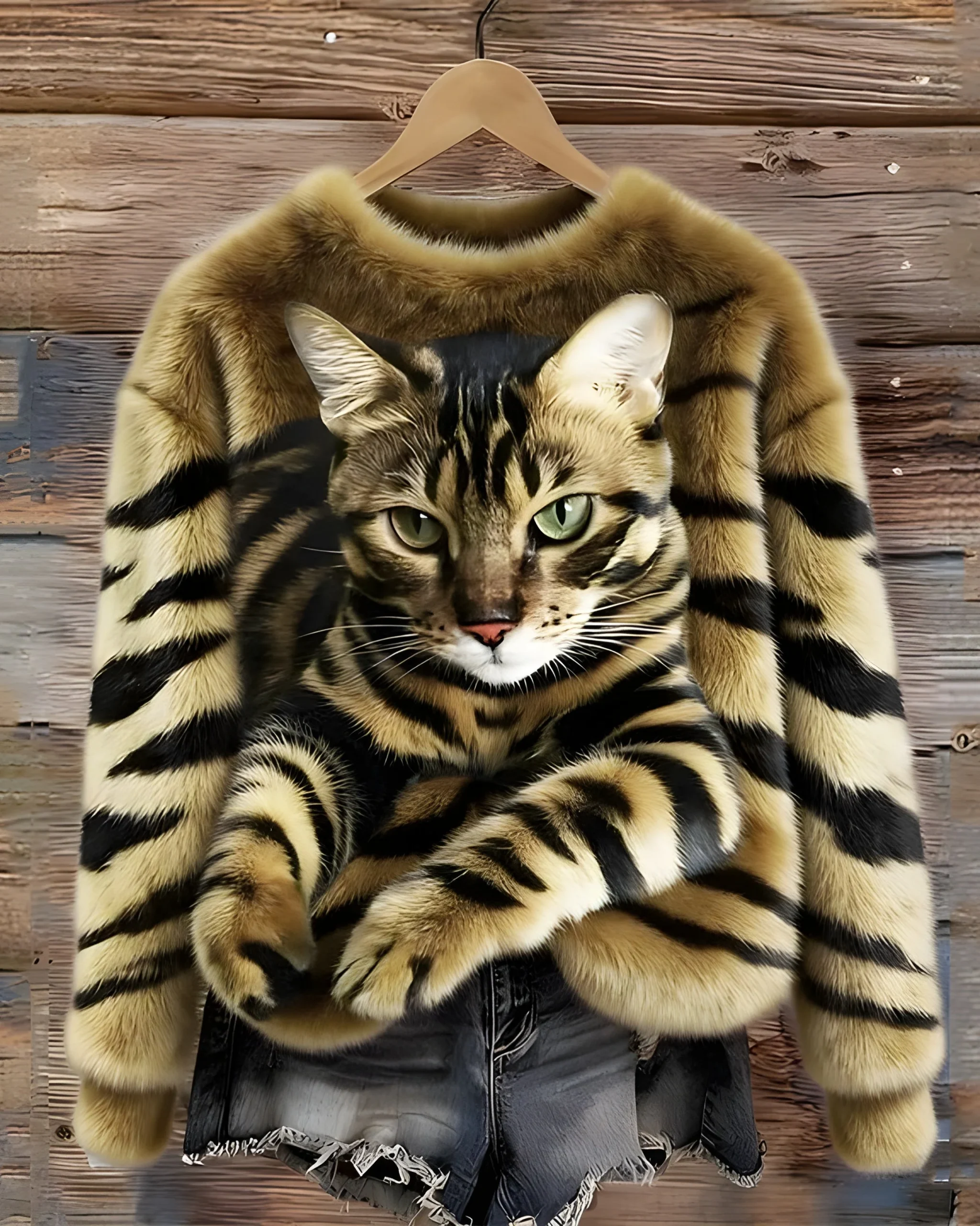 Charlie | Pull Chaud Imprimé Chat Confortable et Tendance – Image 6