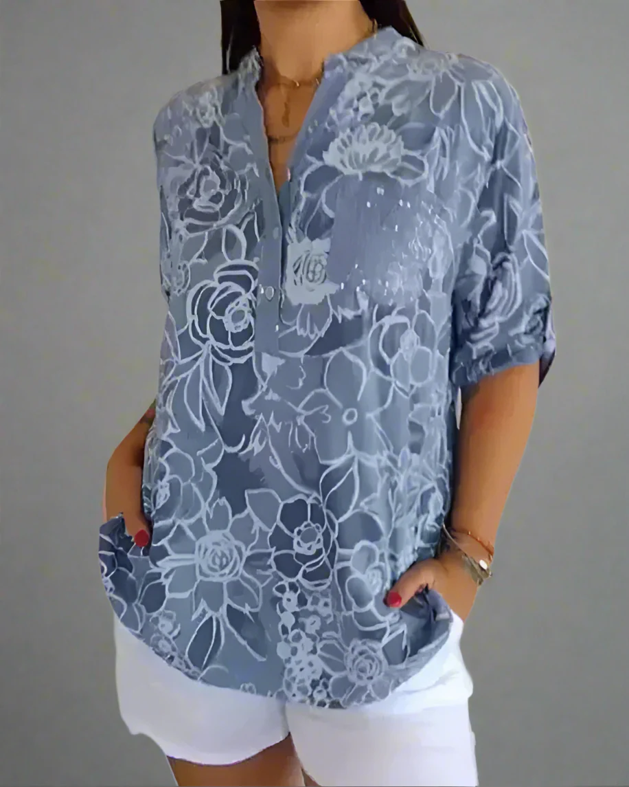 Lila | Blouse Femme Élégante à Imprimé Floral – Image 4